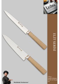 Resim Elite Serisi Mutfak Bıçak Seti 2 Li Et Sebze Şef Bıçak Mft-42346 Ceviz 