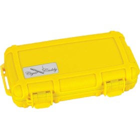 Resim CigarCaddy Cigar Caddy Travel Humidor 5'li Sarı Puro Seyahat Çantası 