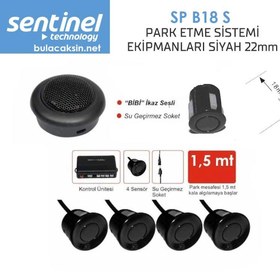 Resim Sentinel Park Sensörü Ses İkazlı 18mm Siyah 