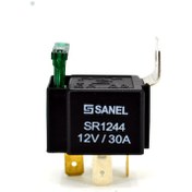 Resim 12V Sigortalı Mini Röle 30A 4 Uçlu Sanel 