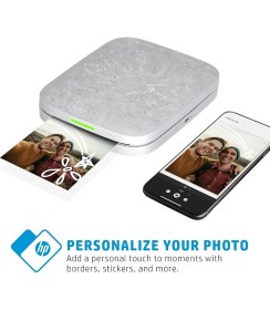 Resim HP Sprocket Fotoğraf Yazıcısı Anında 3x4-Fotoğrafları Ios ve Android 