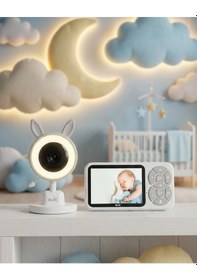 Resim Lcd Ekranlı Bebek İzleme Kamerası Ninnili Gece Görüşlü Güvenlik Sistemi 