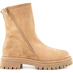 Resim Muya Mavenna 6 Nokta Anatomik Taban Topuk Dikeni Hakiki Deri Kadın Bot Bej 