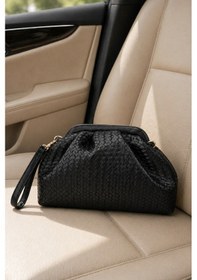 Resim Adelina Bags Kadın Dream Burslu Clutch El Ve Omuz Çantası Siyah 