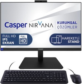 Resim Casper Nirvana A70.1115-8D00X-V i3-1115G4 8 GB 250 GB SSD Free Dos 23.8" AIO Masaüstü Bilgisayar 