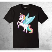 Resim baskwear Unicorn Gökkuşağı Tek Boynuzlu At Tişört Çocuk T-shirt 