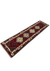 Resim El Dokuma Sıfır Yahyalı Halısı Yolluk 72x283 Kök Boya %100 Yün Yolluk Kırmızı 