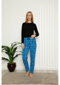 Resim Akbeniz Kadın Pamuklu Alt Pijama 27382 - S Saks 
