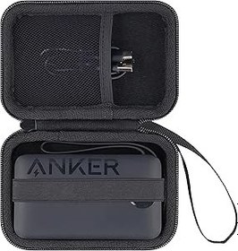 Resim Khanka Anker Power Bank ile uyumlu sert kapaklı taşıma çantası, 22,5 W, yüksek hızlı şarj edilebilir pil paketi, 20.000 mAh (sadece çanta) 