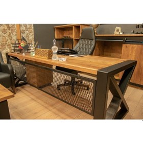 Resim Masif Ahşap Ofis Masası (331287013) Ceviz 