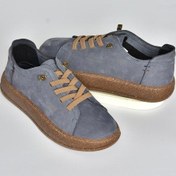 Resim Fox Shoes V999060501 Mavi Hakiki Deri Nubuk Kadın Spor Ayakkabı Sneakers Mavi-nubuk 