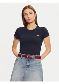 Resim Tommy Hilfiger Tommy Hılfıger Kadın T-shırt Dw0dw20459-c1g Lacivert 
