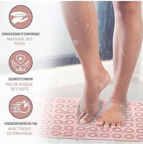 Resim Seahome Massage Bath Math Banyo & Duş Kaydırmazı Pembe Renk Masajlı Model Banyo Paspas Storeisgbny1 