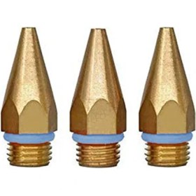 Resim Unncanny 3 Adet Sıcak Tutkal Tabancası Ipuçları 7/16 Inç Konu Bakır Nozullar Sıcak Erime Tutkal Tabancası Delik Boyutu 0.05 Inç 0.06IN 0.08INX1.26IN (Yurt Dışından) 
