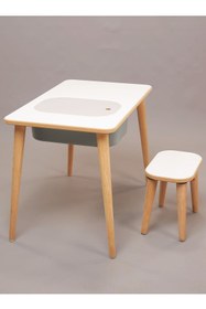 Resim PEKA Çocuk Oyun Etkinlik Çalışma Masası Sepetli Ahşap Mdf Masa Takımı 