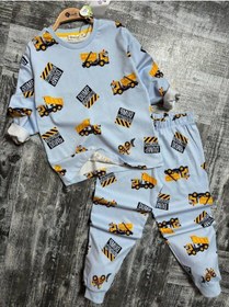 Resim Erkek Çocuk Pamuklu Pijama Takımı Çok Renkli 