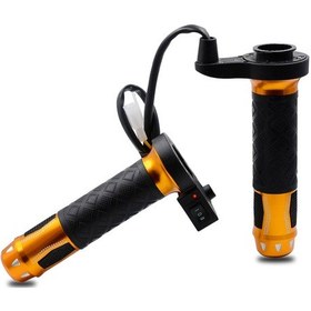 Resim Leezsing 12v Motosiklet Isıtmalı Altın Alüminyum Tutma Kolu - 3 Seviyeli Sıcaklık Kontrolü 