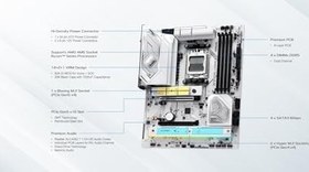 Resim ASRock X870 Steel Legend RGB ATX Anakart AMD AM5 Ryzen 9000 ve 8000, DDR5, 5x M.2 SSD, AMD EXPO, WiFi 7 