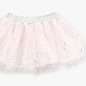 Resim Kız Bebek Parlak Baskılı Tül Detaylı Etek 