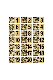 Resim Özarslan Dizayn Metal Kapı Masa Dolap Posta Kutusu Numarası 7x14 Cm Altın Renk (1…21) 