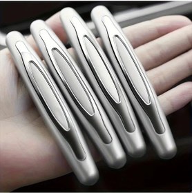 Resim Dashanshop 4 Adet Evrensel Kapı Koruyucu, Şık Ve Dayanıklı, Kolay Montaj, Çizilmelere Karşı Koruma, Gümüş Renk 