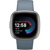 Resim Fitbit Versa 4 Akıllı Saat (Platinyum/Deniz Mavisi) 