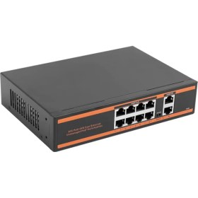 Resim 8 Port Poe 2 Uplink Switch - Kamera Poe Switch 250 Metre 
