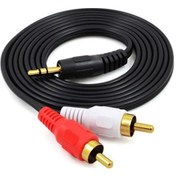 Resim 3.5 Mm Stereo To 2Rca Kablosu Aux Ses Kablosu 1.5 Metre An-8534 