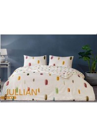 Resim Taç Jullıan Ranforce Nevresim Takımı Krem Çift Kişilik Krem 