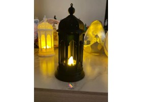 Resim Özbience Ramazan Feneri, Tealight LED Hediyeli, Modern Ev ve Ofis Süsleri 