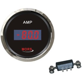 Resim Mors Dijital Ampermetre 12-24 Volt Siyah ( Şönt Dahildir ) 