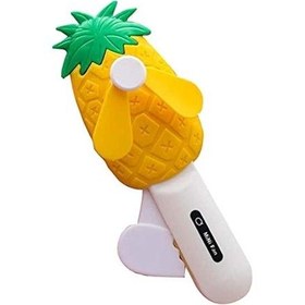 Resim abnturk Yaz Mini El Tipi Küçük Fan Taşınabilir Manuel Fanı, Ananas 