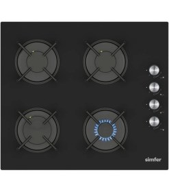 Resim Simfer Ankastre Set Siyah Dijital Power Turbo Fanlı Cam Ocaklı 3'lü Set (Fırın + Ocak + Davlumbaz) 