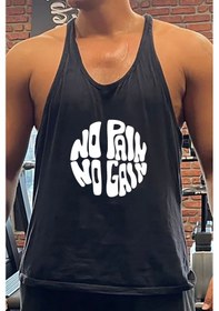 Resim Bluu Nopain Circle Gym Fitness Tank Top Sporcu Atleti 
