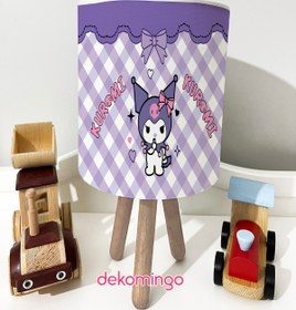 Resim dekomingo ABAJUR MOR KARELİ KUROMİ BEBEK VE ÇOCUK ODASI 
