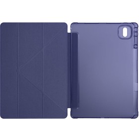 Resim Honor MagicPad 2 Kılıf Zore Tri Folding Kalem Bölmeli Standlı Kılıf - Rose Gold 