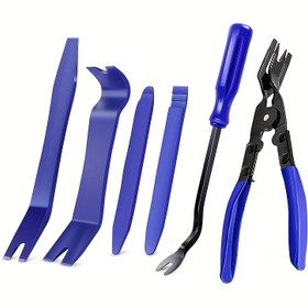 Resim 6 adet Otomotiv Dekorasyon Çıkarma Aracı Seti, Plastik Açma Aracı Kiti, Araba Dekorasyon Aracıları, Açma Aracıları, Otomotiv Kapı Paneli saç tokası Aracıları, Bağlantı Elemanı Çıkarma Aracı, Pil Olmadan 
