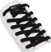 Resim Elastik Mıknatıslı Ayakkabı Bağcığı - 100 CM - Siyah 