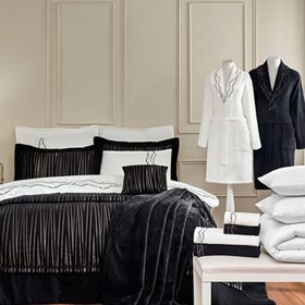 Resim Özdilek Ribbed Antrasit Çift Kişilik 27 Parça Çeyiz Seti 