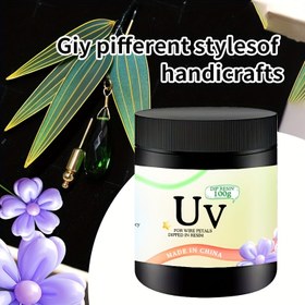 Resim 100g Daldırma Reçine - Şeffaf Şeffaf Hızlı Kuruyan Düşük Kokulu Reçine DIY El Sanatları, Çiçek Kolyeleri ve Sanat Projeleri için - Boncuk, Takı Yapımı ve El Yapımı Süsler için Mükemmel, Reçine El Sanatları Kiti, Sanatsal El Sanatları, Zarif Ambalaj, Yüksek Kaliteli El Sanatları 