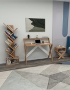 Resim Enda Home X Çalışma Odası Seti Çalışma Masası Kitaplık Komodin Çalışma Masası Seti 