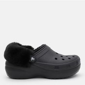Resim Crocs Classic Platform Fuzz Lined Clog Black Terlik 212854-001 Siyah 