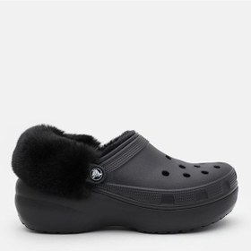 Resim Crocs Classic Platform Fuzz Lined Clog Black Terlik 212854-001 Siyah 