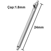 Resim Koodmax 50 Adet Paslanmaz Çelik Yaylı Otomatik Boynuzlu Kol Saati Kordon Pimi Susta - 1.8mm 24mm 