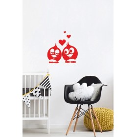 Resim Aşık Kuşlar Priz Sticker-Oto STICKER-18X18CM 