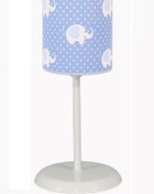 Resim ŞENAY AYDINLATMA Çocuk Odası Silindir Kumaş Abajur-mavi Fil 