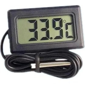 Resim Xiyu Shop Siyah 1m Tarzı Dijital LCD Ölçü -50 T Derece Santigrat Araba Sıcaklık Ölçer Su Sıcaklık Göstergeleri Araba Parçaları Sıcaklık Sensörü Otomobil Parçaları (Yurt Dışından) 