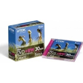 Resim Tdk Mini Dvd+Rw 30 Min 5 Pcs 