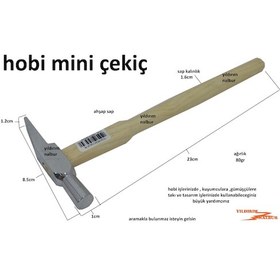 Resim Kuyumcu Gümüşçü Çekici 80 Gr Uzun Gaga Büyük Boy Hobi Çekiç Takı 