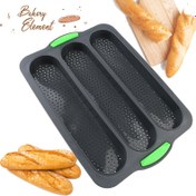 Resim 3-Slot Silikon Fransız Baguette ve Hamburger Bun Tepsi - Fırın Güvenli Yapışmaz Dikdörtgen Fırın Tepsisi Uzun Ekmekler, Sosis, Ev Yapımı Ekmek ve Sandviçler için - Pişirme Tutkunları için İdeal Hediye (Noel, Cadılar Bayramı, Paskalya), Sosis Aksesuarları, Mutfak Gereçleri, Fonksiyonel Tasarım, Dayanıklı Mutfak Eşyaları 